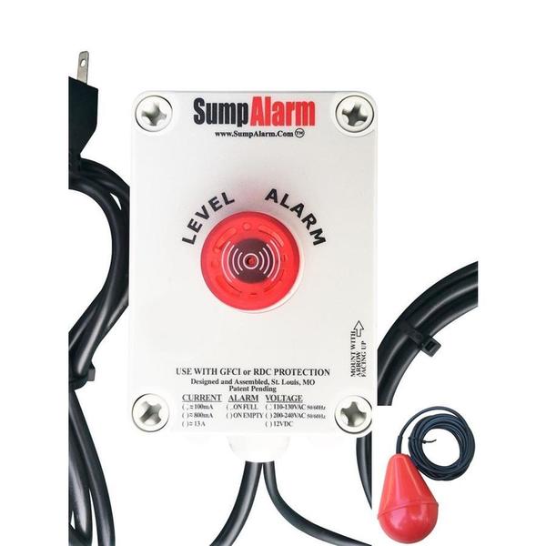 Sump Alarm Indoor/Outdoor, Sewage/Septic High/Low Water ALM W/ Power IND LED, Includes SludgeBoss Float, 100 Ft. Length SA-120V-1L-100SB
